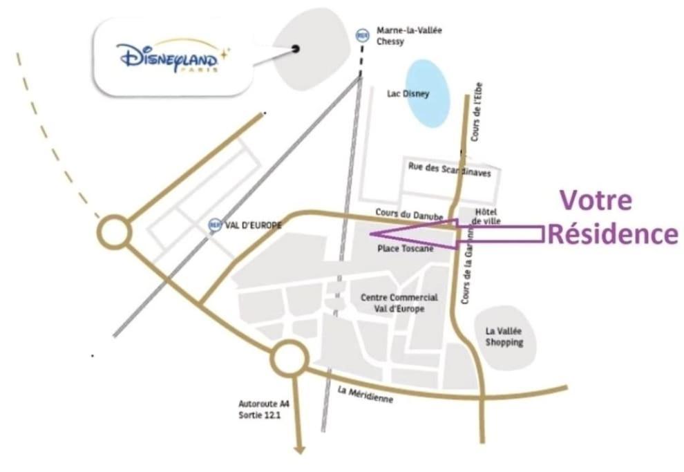 Superbe Appartement A 5 Minutes De Bus De Disneyland Serris Kültér fotó